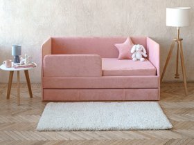 Диван-кровать Happy (коралловый) в Иланском - ilanskij.mebel-nsk.ru | фото