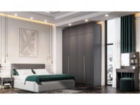 Гардеробная Эккервуд (графит) в Иланском - ilanskij.mebel-nsk.ru | фото