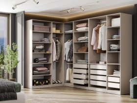 Гардеробная Эккервуд (меланж) в Иланском - ilanskij.mebel-nsk.ru | фото