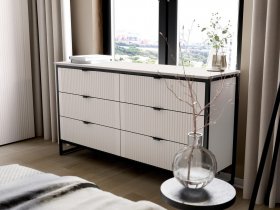 Комод 6 ящиков Нора (персидский жемчуг) в Иланском - ilanskij.mebel-nsk.ru | фото