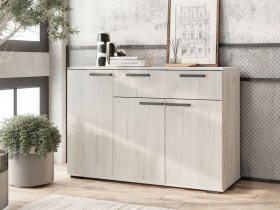 Комод Стандарт-4 NEW (дуб крафт белый) в Иланском - ilanskij.mebel-nsk.ru | фото