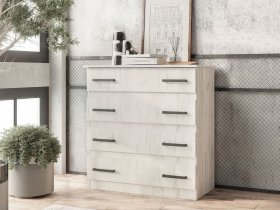 Комод Стандарт-6 NEW (дуб крафт белый) в Иланском - ilanskij.mebel-nsk.ru | фото