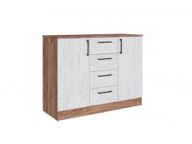 Комод Вегас (дуб крафт табачный/дуб крафт белый) в Иланском - ilanskij.mebel-nsk.ru | фото