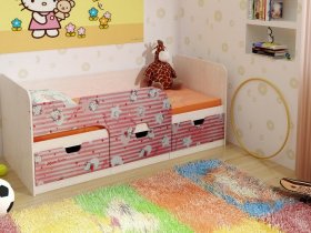 Кровать детская с ящиками 1,86 Минима Hello Kitty в Иланском - ilanskij.mebel-nsk.ru | фото