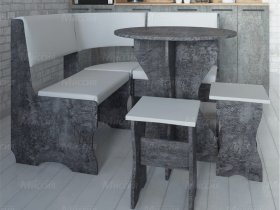 Кухонный уголок Лотос  (цемент темный к/з White) в Иланском - ilanskij.mebel-nsk.ru | фото