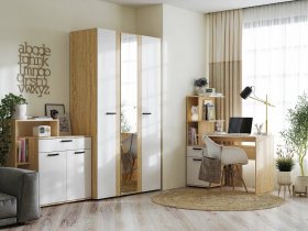 Модульная детская Санса (дуб сонома/белый) в Иланском - ilanskij.mebel-nsk.ru | фото
