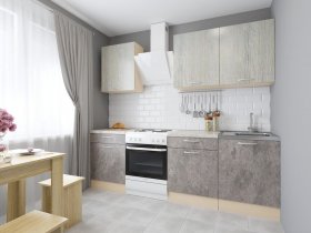 Модульная кухня Йота (пикард/цемент) в Иланском - ilanskij.mebel-nsk.ru | фото