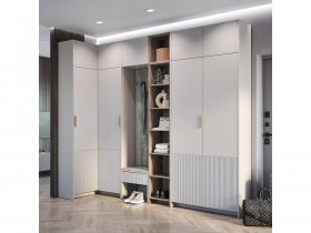 Модульная прихожая Пандора (кашемир/MF03) в Иланском - ilanskij.mebel-nsk.ru | фото