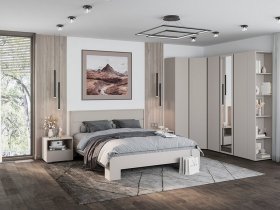 Модульная спальня Люмо (кашемир) в Иланском - ilanskij.mebel-nsk.ru | фото