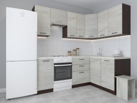 Модульная угловая кухня 1,4м*2,1м Лада (пикард) в Иланском - ilanskij.mebel-nsk.ru | фото