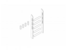 Пакет №10 Прямая лестница и опоры для двухъярусной кровати Соня в Иланском - ilanskij.mebel-nsk.ru | фото
