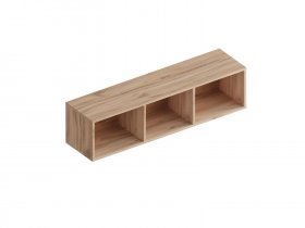 Полка настенная открытая Сицилия (дуб альпийский/тефия) в Иланском - ilanskij.mebel-nsk.ru | фото