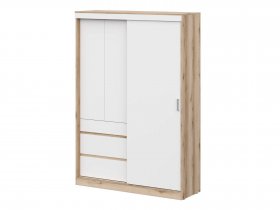 Шкаф-купе (1,5м) Брауни (дуб делано/белый) в Иланском - ilanskij.mebel-nsk.ru | фото