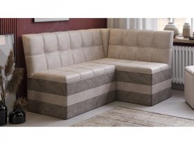 Скамья угловая «Оскар» исп. 2 (микровелюр Wellmart Dark Beige/Latte) в Иланском - ilanskij.mebel-nsk.ru | фото