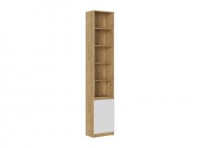 Стеллаж Бостон СЖ-001 (дуб крафт золотой/белый глянец) в Иланском - ilanskij.mebel-nsk.ru | фото
