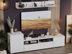 Стенка «Сильвия» (белый ясень) в Иланском - ilanskij.mebel-nsk.ru | фото