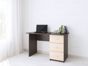 Стол письменный Сити-1 (венге/дуб молочный) в Иланском - ilanskij.mebel-nsk.ru | фото