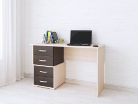 Стол письменный Сити-2 (венге/дуб молочный) в Иланском - ilanskij.mebel-nsk.ru | фото