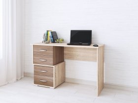 Стол письменный Сити-2 (ясень шимо темный/дуб сонома) в Иланском - ilanskij.mebel-nsk.ru | фото