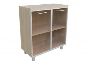 Тумба 2 двери со стеклом (бронза) Президент-ПРО Пр502 в Иланском - ilanskij.mebel-nsk.ru | фото