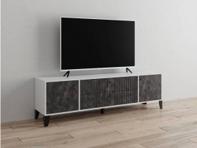 Тумба под ТВ Парус-10 (белый/мальта грей) в Иланском - ilanskij.mebel-nsk.ru | фото