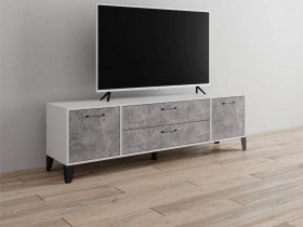 Тумба под ТВ Парус-13 (белый/ателье светлое) в Иланском - ilanskij.mebel-nsk.ru | фото
